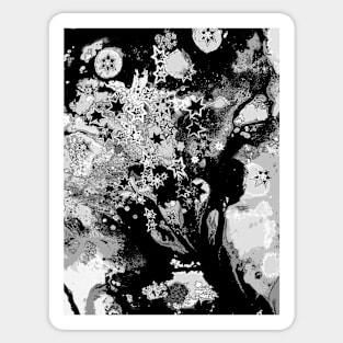 Starburst - Variation in Black Monotone Sticker